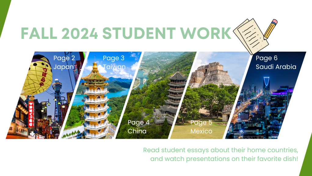 Fall 2024 Student Work – What makes our students homes unique?